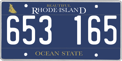 RI license plate 653165