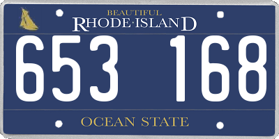RI license plate 653168