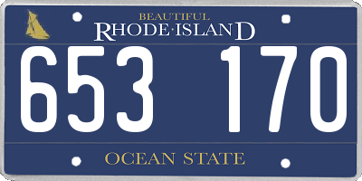 RI license plate 653170