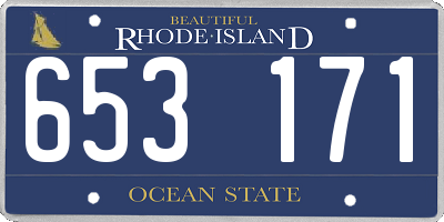 RI license plate 653171