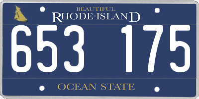 RI license plate 653175