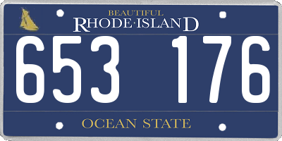 RI license plate 653176