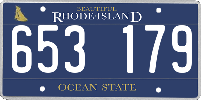 RI license plate 653179
