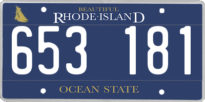 RI license plate 653181