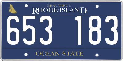 RI license plate 653183