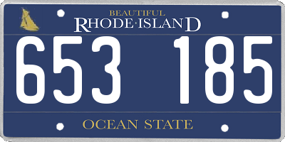 RI license plate 653185