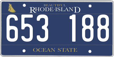 RI license plate 653188