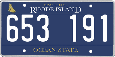 RI license plate 653191