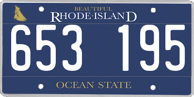 RI license plate 653195