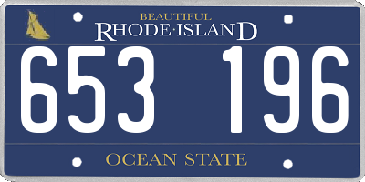 RI license plate 653196