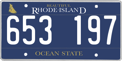 RI license plate 653197