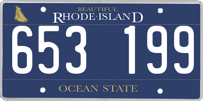 RI license plate 653199