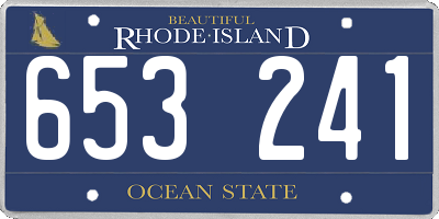 RI license plate 653241
