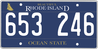 RI license plate 653246