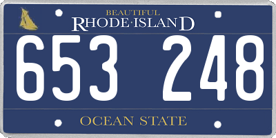 RI license plate 653248