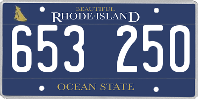 RI license plate 653250