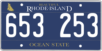 RI license plate 653253