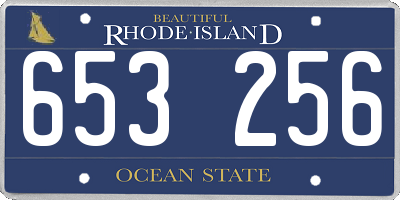 RI license plate 653256
