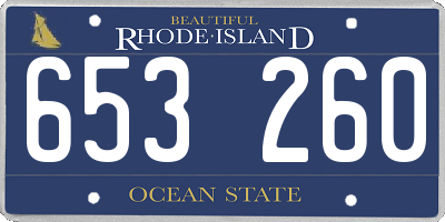 RI license plate 653260