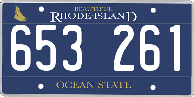 RI license plate 653261