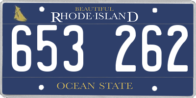 RI license plate 653262