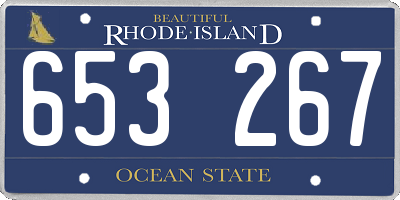RI license plate 653267