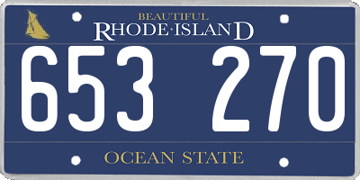 RI license plate 653270