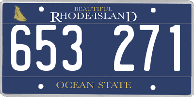 RI license plate 653271