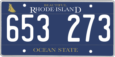 RI license plate 653273