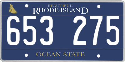 RI license plate 653275