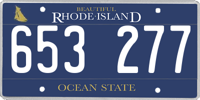 RI license plate 653277