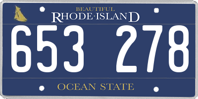 RI license plate 653278