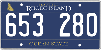 RI license plate 653280