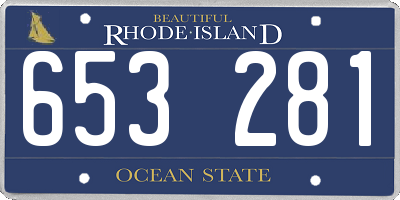 RI license plate 653281