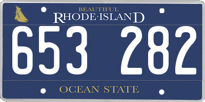 RI license plate 653282