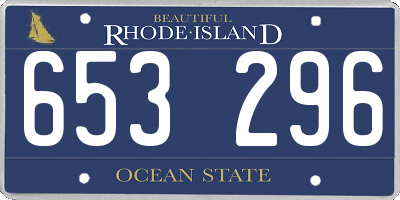 RI license plate 653296