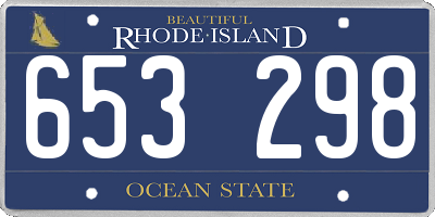 RI license plate 653298