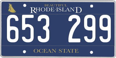 RI license plate 653299