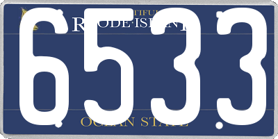 RI license plate 6533
