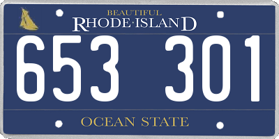 RI license plate 653301