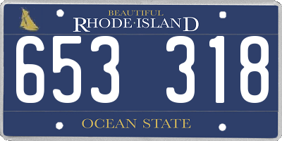 RI license plate 653318