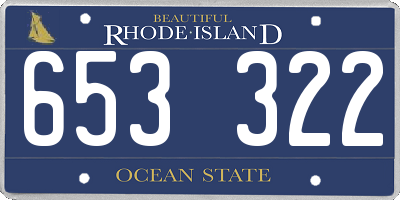RI license plate 653322