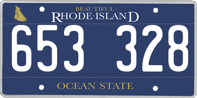 RI license plate 653328