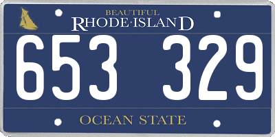 RI license plate 653329