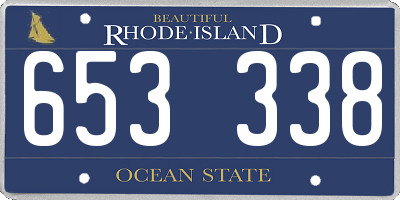 RI license plate 653338