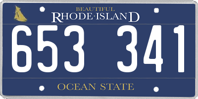 RI license plate 653341