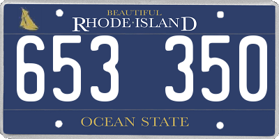 RI license plate 653350