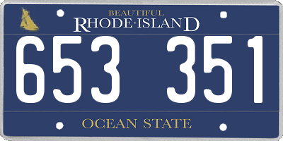 RI license plate 653351