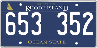RI license plate 653352