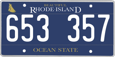 RI license plate 653357
